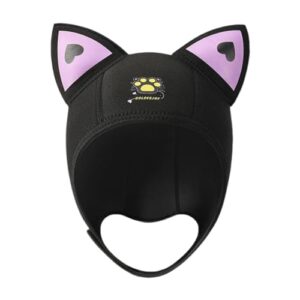 JISADER Scuba Diving Hood aus 3 mm Neopren in Schwarz, ideal für Tauchen, Schnorcheln und andere Wassersportarten mit optimalem Gesichtsschutz.
