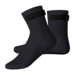 KFDDRN Neoprensocken in schwarz, ideal für Wassersport wie Surfen und Schnorcheln, mit elastischem Bund und rutschfester Sohle für optimalen Halt.