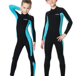 Lansru 3mm Kinder Neoprenanzug, ideal für Schwimmunterricht mit UV-Schutz und Rückenschleißverschluß