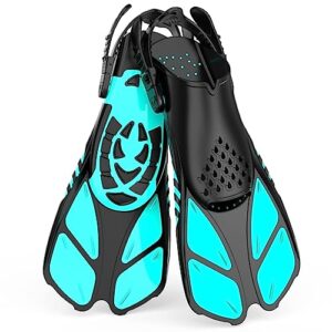 Lealinga Schnorchelflossen in modernem Design, verstellbar für Erwachsene und Kinder, geeignet für Wassersport und Tauchen.
