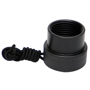 Leichte schwarze Tauch Staubkappe als Ersatz für DIN-Flaschenventile und Atemregler. Schützt Tauchgeräte vor Staub und Schmutz.