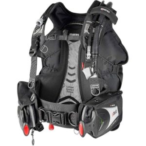 Mares Bolt SLS Tauchweste für Erwachsene in schwarz-grau, geeignet für Tauchen und Schnorcheln, mit praktischem Design und verstellbaren Riemen.