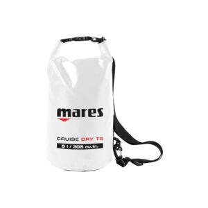 Mares Cruise Dry Tauchrucksack in Weiß für Erwachsene, wasserdicht und ideal für Tauchen, Schwimmen und Outdoor-Aktivitäten.