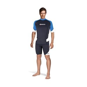 Mares Herren Trilastic Rashguard Shorts in Schwarz, Blau und Weiß, geeignet für Wassersportarten mit UV-Schutz und schnell trocknenden Eigenschaften.