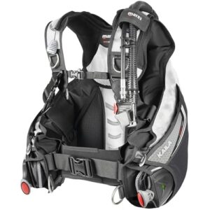 Mares Kaila Weste Unisex in Schwarz, ideal für Wassersport und Freizeitaktivitäten, mit breiten Schultergurten und sicherem Auftriebssystem.