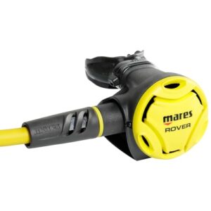Mares Octopus Rover: Hochwertiger und zuverlässiger Notfallregler für Taucher in Schwarz und Gelb, ideal für sichere Tauchgänge.