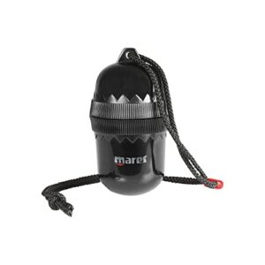 Mares Taucherei Plastic Egg Trockenbehälter in Schwarz – kompakter, wasserdichter Behälter für Wertsachen im Wassersport