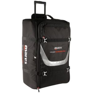 Mares Cruise Backpack PRO Trolley Bag in Schwarz, 128 Liter, unisex, ideal für Reisen und Abenteuer, mit durchdachtem Design und robustem Material.