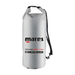 Mares Cruise T35 Dry Tauchrucksack in Grau für Erwachsene mit Rollverschluss und robustem Material, ideal für Tauchen und Wassersport.