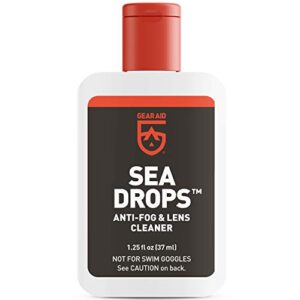 Flasche mit McNett SEA Drops 37ml Antibeschlag - effektive Lösung gegen Beschlagen von Tauchmasken, Schwimmbrillen und Brillen.