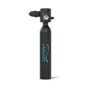 CHIKADIV Mini Tauchflasche mit 0.5 Litern für 5 bis 10 Minuten Tauchen, tragbare Tauchausrüstung aus 6061 Luftfahrtaluminium, ideal für Unterwasserabenteuer.