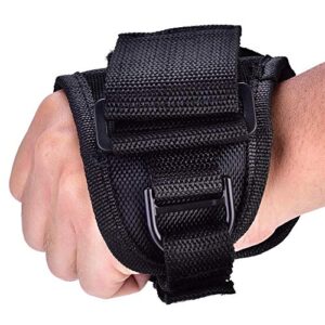 Schwarze MLMLH Light Dive Gloves mit verstellbarem Handgelenksgurt und integriertem Lampenhalter, ideal für Tauchen, Schnorcheln und Schwimmen.