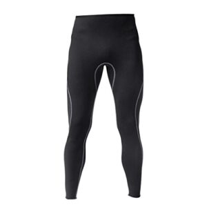 Neopren Herren Badehose für Schwimmen, Tauchen und Surfen, schwarz, lang, hochfunktional mit UV- und Sonnenschutz