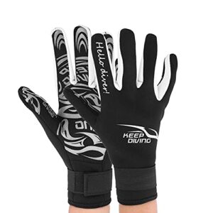 Neopren-Tauchhandschuhe 2 mm in Schwarz, ideal für Schwimmen, Tauchen und Schnorcheln, mit rutschfester Beschichtung für besseren Grip.