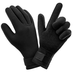 AUAUY Neopren Tauchhandschuhe, 3mm, flexible und rutschfeste Handschuhe für Wassersport, ideal für Tauchen, Surfen und Schwimmen.