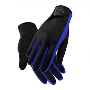 1,5mm Neopren Tauchhandschuhe in Blau Größe M, wasserdicht und rutschfest, ideal für Tauchen, Schnorcheln, Surfen und Kajakfahren.