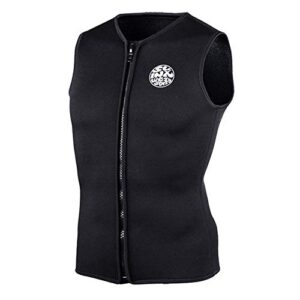 Ärmellose 3 mm Neoprenweste in Schwarz für Herren und Damen, ideal zum Tauchen, Surfen, Schwimmen und für Sauna-Workouts