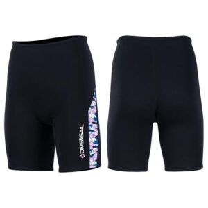 Damen Neoprenanzug Shorts 2mm für Wassersport, ideal für Schwimmen, Tauchen, Surfen und Kajakfahren in Größe XXL und Farbton Schwarz.