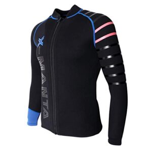Robuste Neoprenanzugjacke für Herren aus 3 mm Neopren, ideal für Wassersportarten wie Tauchen, Surfen und Schwimmen, in Schwarz, Größe XL.