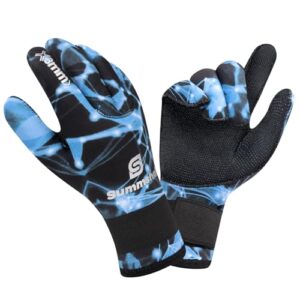 Neoprenhandschuhe 3mm für Damen und Herren mit rutschfester Handfläche, ideal für Tauchen, Surfen und Schnorcheln.