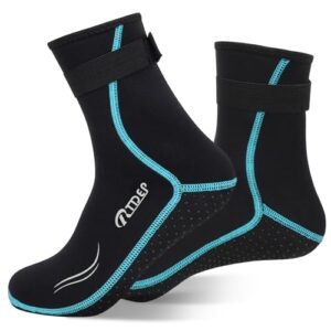 Neoprensocken für Erwachsene, 3 mm dick, ideal für Wassersportarten wie Schwimmen, Schnorcheln, Segeln und Surfen. Robustes, wasserabweisendes Material mit rutschfester Sohle.