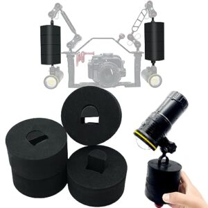 nitescuba FAXS Jumbo Float Kit als Auftriebsschwimmer für Unterwasserfotografie, geeignet für INON und Sea&Sea Arme, in schwarz