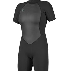 O'Neill Damen Wetsuit Women's Reactor II 2mm Back Zip in Schwarz, designed für Wassersport mit hoher Bewegungsfreiheit und guter Isolation.