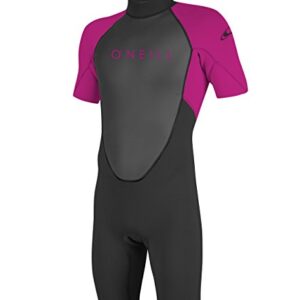 O'Neill Mädchen Youth Reactor II 2 mm Back Zip Spring Wetsuit in schwarz (Berry) für junge Wassersportlerinnen, ideal für Surfen und Schwimmen.