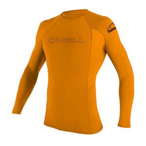 O'Neill Youth Basic Skins L/S Rash Guard in der Farbe Blaze für Kinder, ideal für Wassersport und UV-Schutz