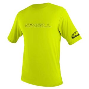 O'Neill Wetsuits Youth Basic Skins S/S Sun Shirt in leuchtendem Lime mit UPF 50+ Sonnenschutz für Kinder
