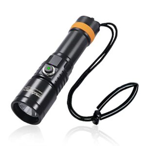 ORCATORCH D530 Tauchlampe, 1300 Lumen LED Unterwasser Taschenlampe mit schmalem 6-Grad-Strahl, IP68 wasserdicht