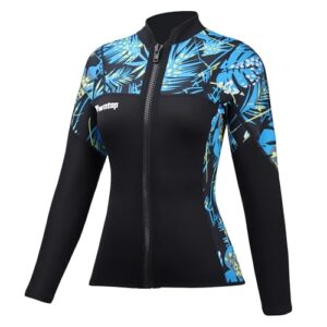 Owntop Neoprenjacke für Damen in Blau - perfekte Kombination aus Komfort und Flexibilität für Wassersportarten wie Surfen und Tauchen