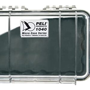 PELI 1040 wasserdichte Micro Box in Schwarz mit Gummieinlage, idealer Schutz für Smartphones und elektronische Geräte, IP67-zertifiziert.