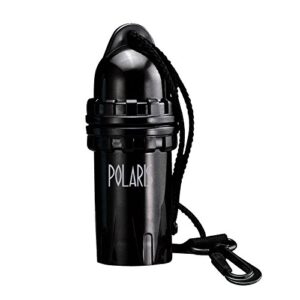 Wasserdichte Aufbewahrungsbox für Tauchausrüstung, Schwarz, robust und stylisch mit Karabiner für Outdoor-Aktivitäten.