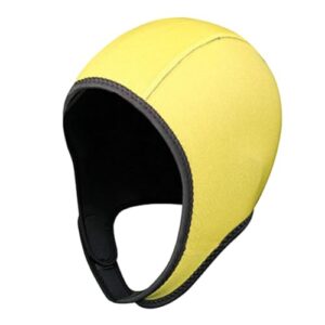 Gelbe Tauchhaube aus 3 mm Neopren für Wintersport, geeignet zum Schwimmen und Schnorcheln