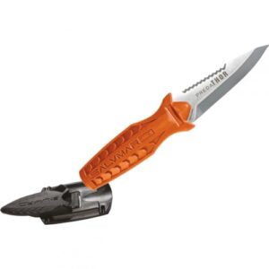 SALVIMAR Predathor Messer in Orange mit 70 mm Klinge, ideal für Tauchen, Angeln und Outdoor-Aktivitäten