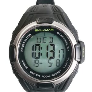 Digitale Unisex Taucheruhr mit Tiefenmesser und Wassertemperaturmessung in Schwarz, geeignet für sportliche Aktivitäten, Ziffernblatt mit digitalen Anzeigen und gut leserlichen Funktionen.