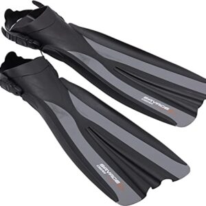 Savage Gear Belly Boat Fins XL/XXL 70cm - Hochwertige Schwimmflossen für Angler mit bequemen Flossenbändern und schnellem An- und Ausziehen.