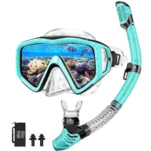 Schnorcheln Set für Erwachsene mit Taucherbrille und trockenem Schnorchel, designed für optimale Sicht und Komfort beim Schnorcheln und Tauchen.