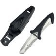 Scubapro Jacket-Messer White Tip Knife mit ergonomischem Griff und silberner Klinge, ideal für Taucher und Wassersportler.