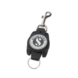 SCUBAPRO Premium Retractor in Schwarz mit ausziehbarem Clip für Tauchausrüstung