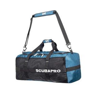 SCUBAPRO Sport MESH 95 Tauchtasche in Blau mit transparenter Netzkonstruktion für optimalen Zugang zur Tauchausrüstung