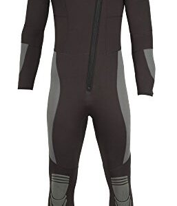 Scubatec 5mm Naßanzug mit Front-Zip in schwarz-grau, ideal für Tauchen, Wassersport und optimale Wärmeisolierung, Größe 48 (S).