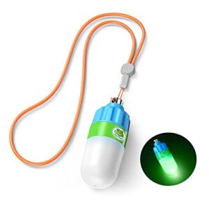 Sea Frogs Signallicht in grün, ein ovales, wasserdichtes LED-Strobe Licht mit Schnur für nächtliche Tauchgänge und Outdoor-Aktivitäten