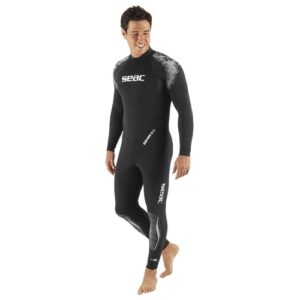 Einteiliger schwarzer Neopren-Tauchanzug SEAC Cover 5 mm, ideal für Taucher, in Größe XL