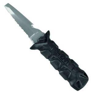 Seac K-Jack Tauchermesser aus rostfreiem Stahl mit zweischneidiger Klinge, ideal für Gerätetauchen, Schnorcheln und Wassersport