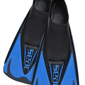 Seac Speed S Kurze Schwimmflossen in Schwarz und Blau, ideal für Training im Pool und Schnorcheln, mit ergonomischem Design und hochwertigem Materialien für optimale Leistung.