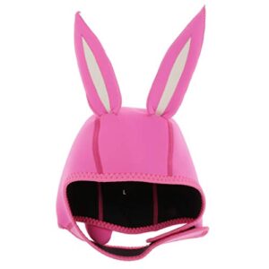 SM SunniMix Neoprenhaube 3mm in Rosa mit Kaninchen-Design für Tauchen, Schnorcheln, Speerfischen und Freitauchen.