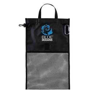 SSI Blue Oceans Netztasche für Umweltschutz und Beach Clean Ups, widerstandsfähige Tasche zum Müllsammeln beim Tauchen und am Strand.