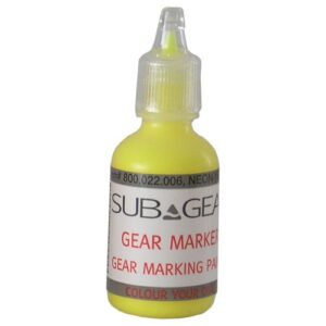 Subgear Gearmarker in neon-gelb zur Sichtbarkeit und Kennzeichnung von Tauchausrüstung